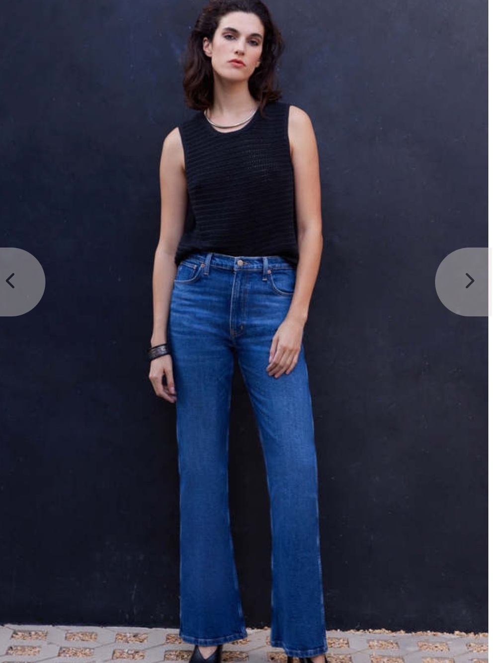 Etica Indigo Flared Wide-Leg Jeans